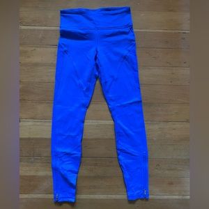 LULULEMON blue leggings with zipper